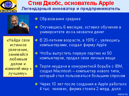 Стив Джобс, основатель Apple: история успеха